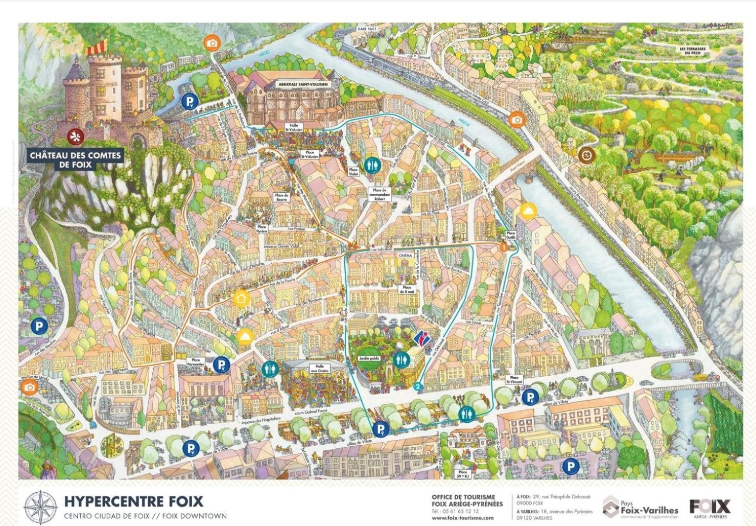 Triplex Avec Vue Sur Place Du Centre Historique. Foix Exteriör bild